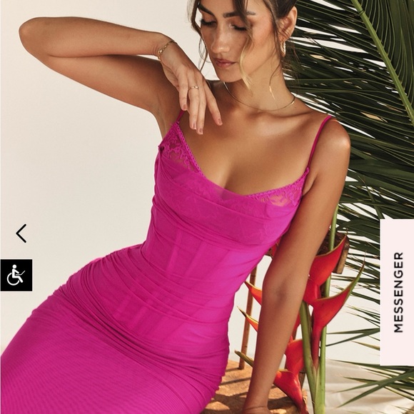 House of CB Nalini Fuchsia Maxi Dress - Picture 3 of 7